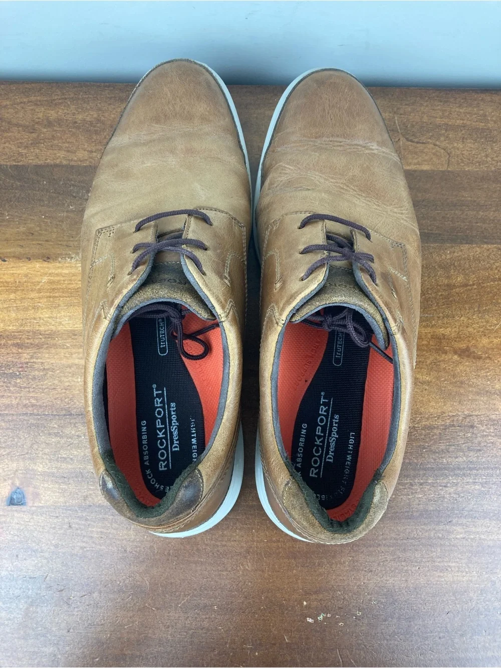 Rockport DresSports Oxford Shoes Caramel Leather CH1289 Men’s Size 10.5M.